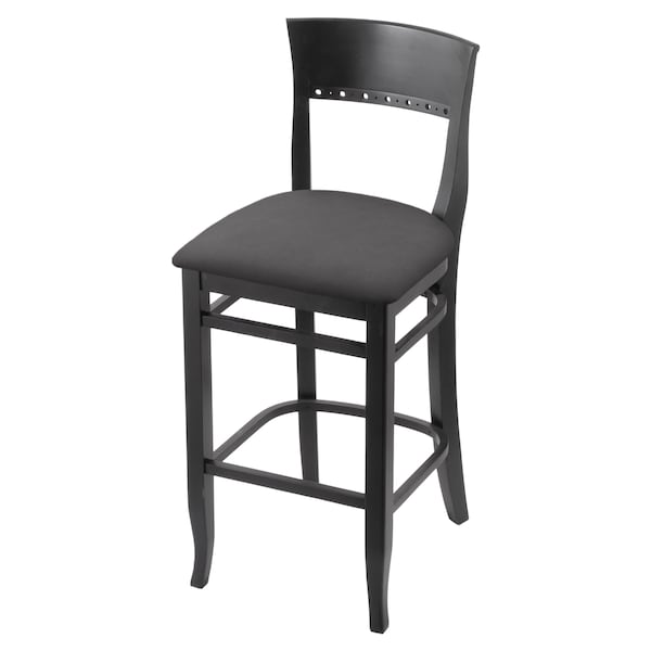 25" Counter Stool, Black Finish, Canter Storm Seat